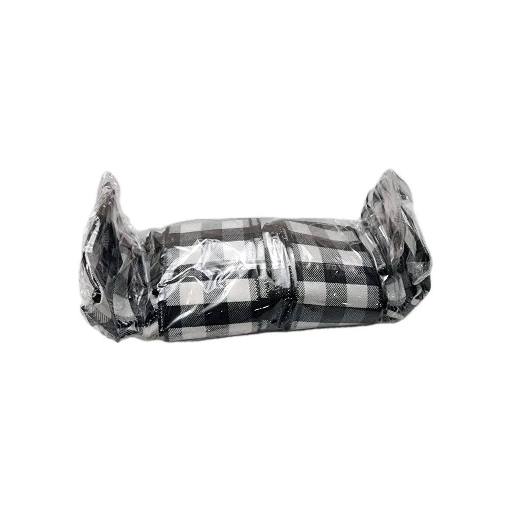 Buvane Tree Topper Bow Christmas Checker Black And White